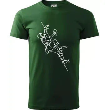 Lezecká stěna jedním tahem - Triko extra velké (5-8XL) - 6XL ( Lahvově zelená )