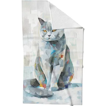 Rychleschnoucí ručník 50x90 malovaná kočka