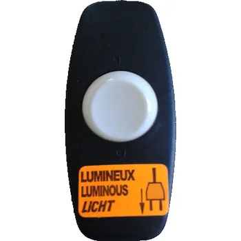 Prodlužovací kabel Šňůrový vypínač interBar, 2 pólový, podsvícený, černý