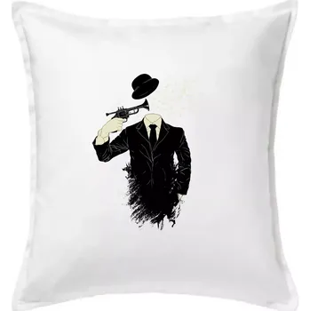 Polštář Zbraň trumpeta - Polštář 50x50 - 50x50 - Pouze potah ( Bílá )