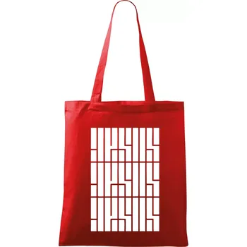 Jesus nápis - Taška bavlněná - 42 x 38 cm ( Červená )