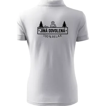 Trochu jiná dovolená mapa - Polokošile dámská Pique Polo - 2XL ( Bílá )