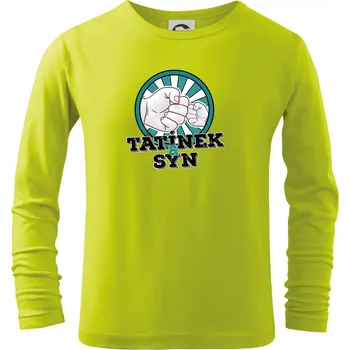 Chlapecké oblečení Tatínek a syn - Triko dětské Long Sleeve - 158 cm/12 let ( Limetková )