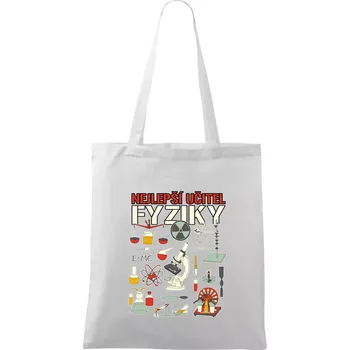 Nejlepší učitel fyziky - Taška bavlněná - 42 x 38 cm ( Bílá )