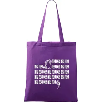 Zebra dlouhá - Taška bavlněná - 42 x 38 cm ( Fialová )