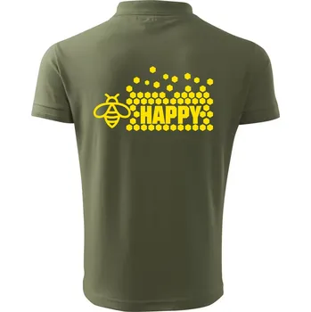 Pánská košile Bee Happy - Polokošile pánská Pique Polo 203 - 4XL ( Khaki )