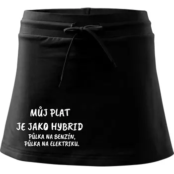 Dámská sukně Můj plat jako hybrid - Sportovní sukně - two in one - XL ( Černá )