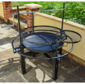 Ohniště s grilem ocelové kruh 60 cm pevné GARDENKUS