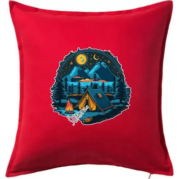 Polštář Šumava pod stanem - Polštář 50x50 - 50x50 - Pouze potah ( Červená )