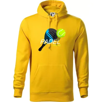 Pánská mikina Padel obrazek barevný - Mikina pánská Cape s kapucí - 3XL ( Žlutá )