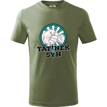 Chlapecké oblečení Tatínek a syn - Tričko dětské bavlněné - 104-110cm / 3-4 roky ( Khaki )