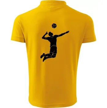 Pánská košile Volejbal nápřah muž - Polokošile pánská Pique Polo 203 - 3XL ( Žlutá )
