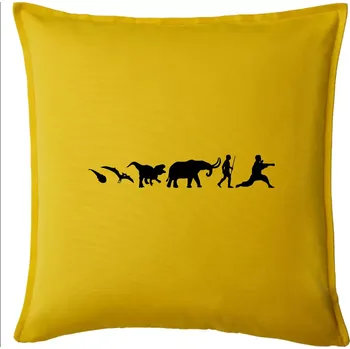 Polštář Bojové umění od pravěku - Polštář 50x50 - 50x50 - Pouze potah ( Žlutá )