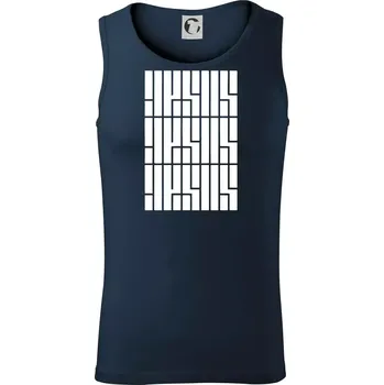 Jesus nápis - Tílko pánské Core - XL ( Námořní modrá (velmi tmavá - téměř černá) )