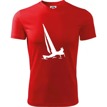 Chlapecké tričko Katamarán 2 osoby - Dětské triko sportovní (dresovina) - 122 cm/6 let ( Červená )