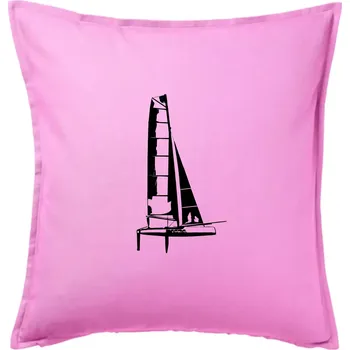 Polštář Katamarán z boku - Polštář 50x50 - 50x50 - Pouze potah ( Růžová )