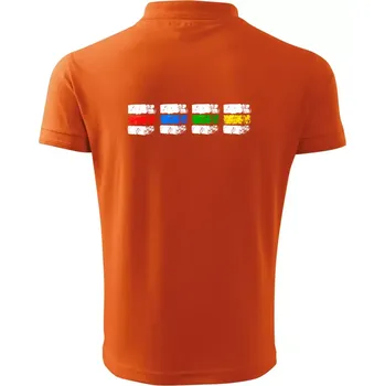 Pánská košile Turistické značky všechny - Polokošile pánská Pique Polo 203 - XL ( Oranžová )