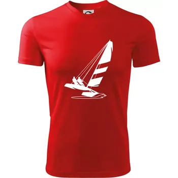 Chlapecké tričko Katamarán na vodě - Dětské triko sportovní (dresovina) - 122 cm/6 let ( Červená )