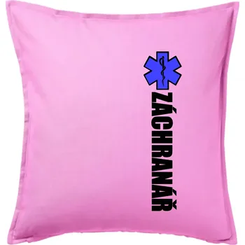 Polštář Záchranář - hvězda - Polštář 50x50 - 50x50 - Pouze potah ( Růžová )