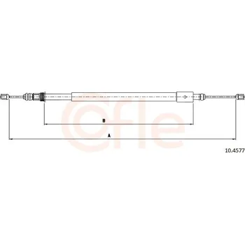 Lanko parkovací brzdy Tazne lanko, parkovaci brzda, 10.4577