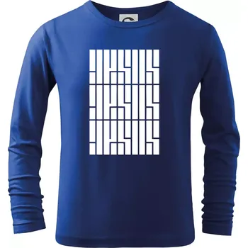 Chlapecké tričko Jesus nápis - Triko dětské Long Sleeve - 122 cm/6 let ( Královská modrá )