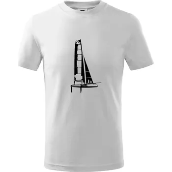 Chlapecké tričko Katamarán z boku - Tričko dětské bavlněné - 98 cm / 2 roky ( Bílá )