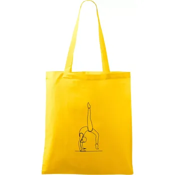 Gymnastika na rukou jedním tahem - Taška bavlněná - 42 x 38 cm ( Žlutá )