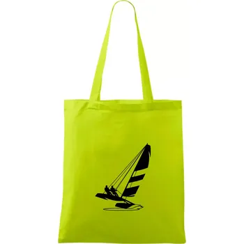 Katamarán na vodě - Taška bavlněná - 42 x 38 cm ( Limetková )