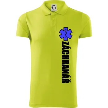 Pánská košile Záchranář - hvězda - Polokošile Victory sportovní (dresovina) - S ( Limetková )