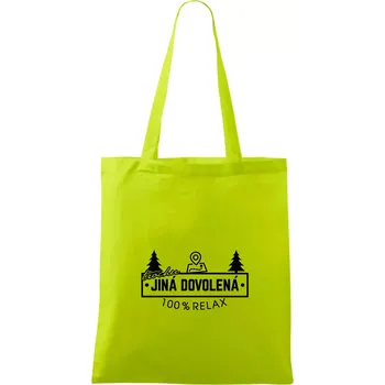 Trochu jiná dovolená mapa - Taška bavlněná - 42 x 38 cm ( Limetková )