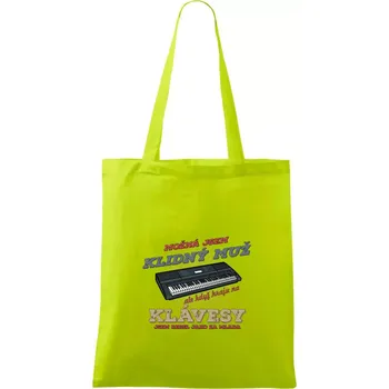 Klávesy klidný muž - Taška bavlněná - 42 x 38 cm ( Limetková )