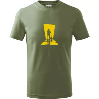 Kytarista ve tmě - Tričko dětské bavlněné - 104-110cm / 3-4 roky ( Khaki )
