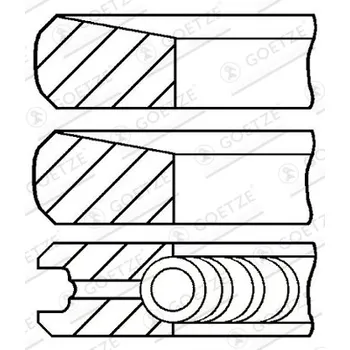 Píst motoru Sada pístních kroužků, 08-443500-00