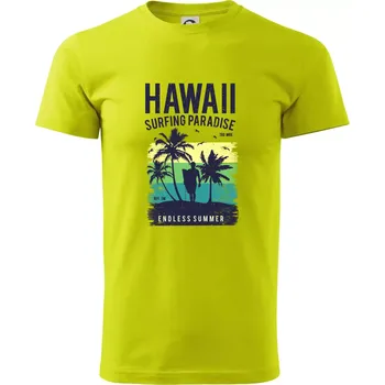 Pánské tričko Hawaii - Klasické pánské triko vyšší gramáže - XS ( Limetková )