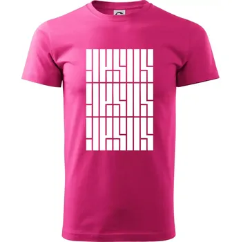 Pánská móda Jesus nápis - Klasické pánské triko vyšší gramáže - 2XL ( Purpurová )