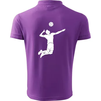 Pánská košile Volejbal nápřah muž - Polokošile pánská Pique Polo 203 - 5XL ( Fialová )