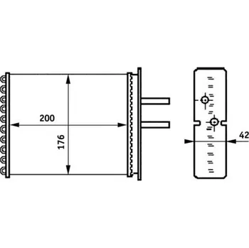 Výměník tepla Výměník tepla, vnitřní vytápění, AH 161 000S