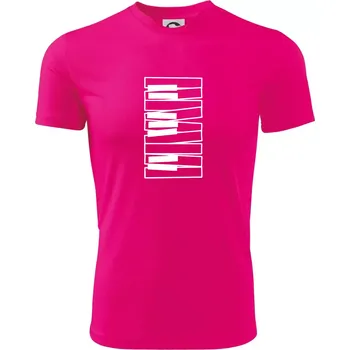 Klávesy svisle - Dětské triko sportovní (dresovina) - 146 cm/10 let ( Neon Pink )
