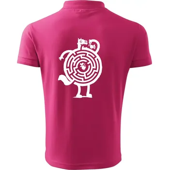 Pánská košile Kočka a myš bludiště - Polokošile pánská Pique Polo 203 - 3XL ( Purpurová )