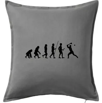 Polštář Evoluce hurling - Polštář 50x50 - 50x50 - Včetně výplně ( Tmavě šedý melír )
