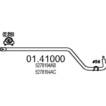 Výfuková trubka Výfuková trubka, 01.41000