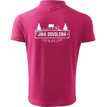 Pánská košile Trochu jiná dovolená batoh - Polokošile pánská Pique Polo 203 - 3XL ( Purpurová )