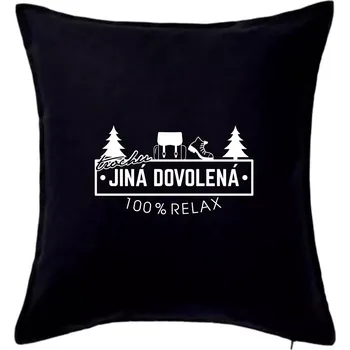 Polštář Trochu jiná dovolená batoh - Polštář 50x50 - 50x50 - Pouze potah ( Černá )