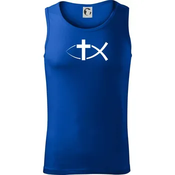 Ježíšova ryba - Tílko pánské Core - L ( Královská modrá )