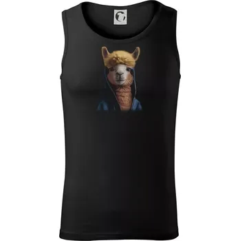 Alpaka v mikině - Tílko pánské Core - XL ( Černá )