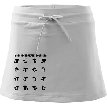 Dámská sukně Triko na houby - Sportovní sukně - two in one - S ( Bílá )