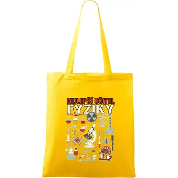 Nejlepší učitel fyziky - Taška bavlněná - 42 x 38 cm ( Žlutá )