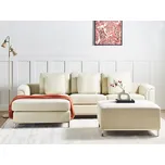 Rohová sedací souprava béžová čalounění pravá strana ve tvaru písmene L moderní dekorativní polštáře osmanský obývací pokoj Beliani