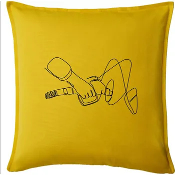 Polštář Petrolhead jedním tahem - Polštář 50x50 - 50x50 - Pouze potah ( Žlutá )