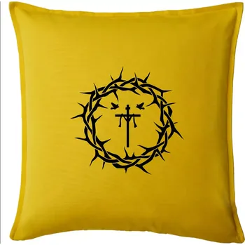 Polštář Jesus zmrtvýchvstání - Polštář 50x50 - 50x50 - Pouze potah ( Žlutá )